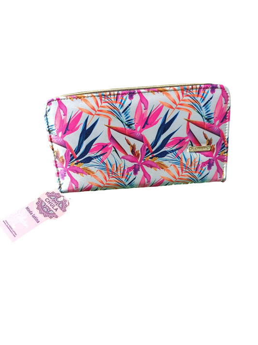 Hojas rosas - Cartera Maxi
