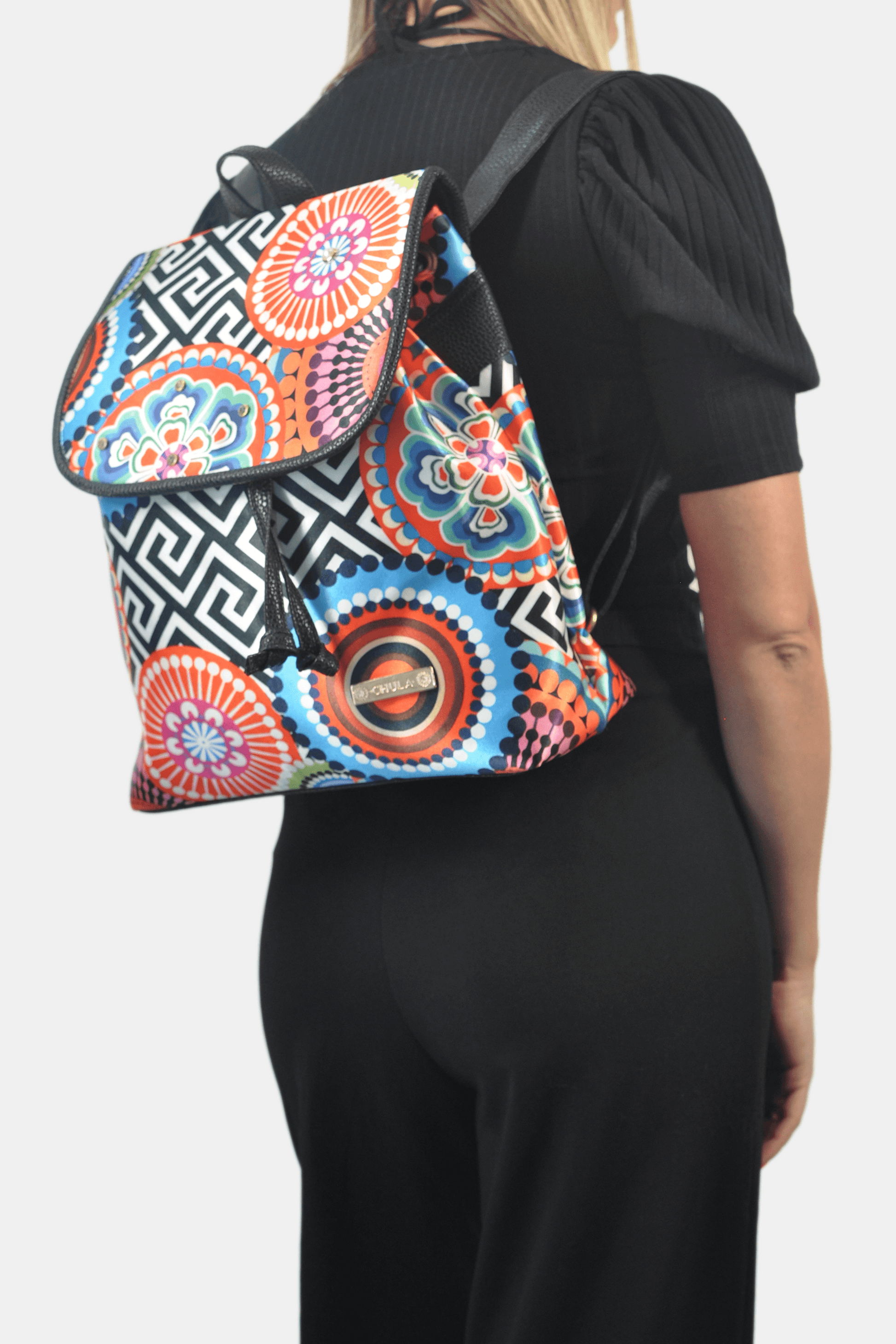 Mochila de Mujer grande BagPack Celine Círculos | CHULA Tulum - CHULA Tulum