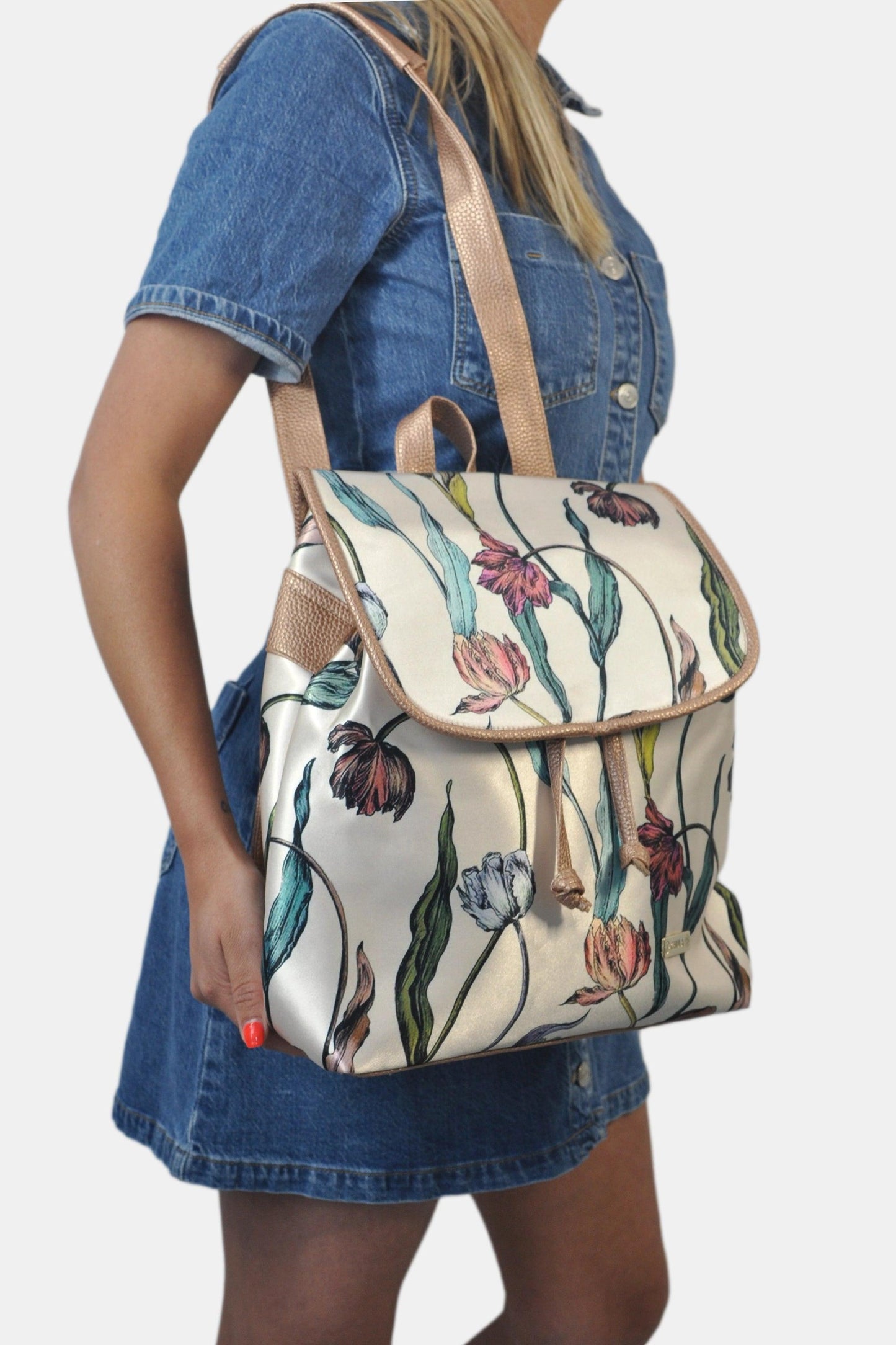 Mochila de Mujer grande BagPack Celine Flores Peonia | CHULA Tulum - CHULA Tulum