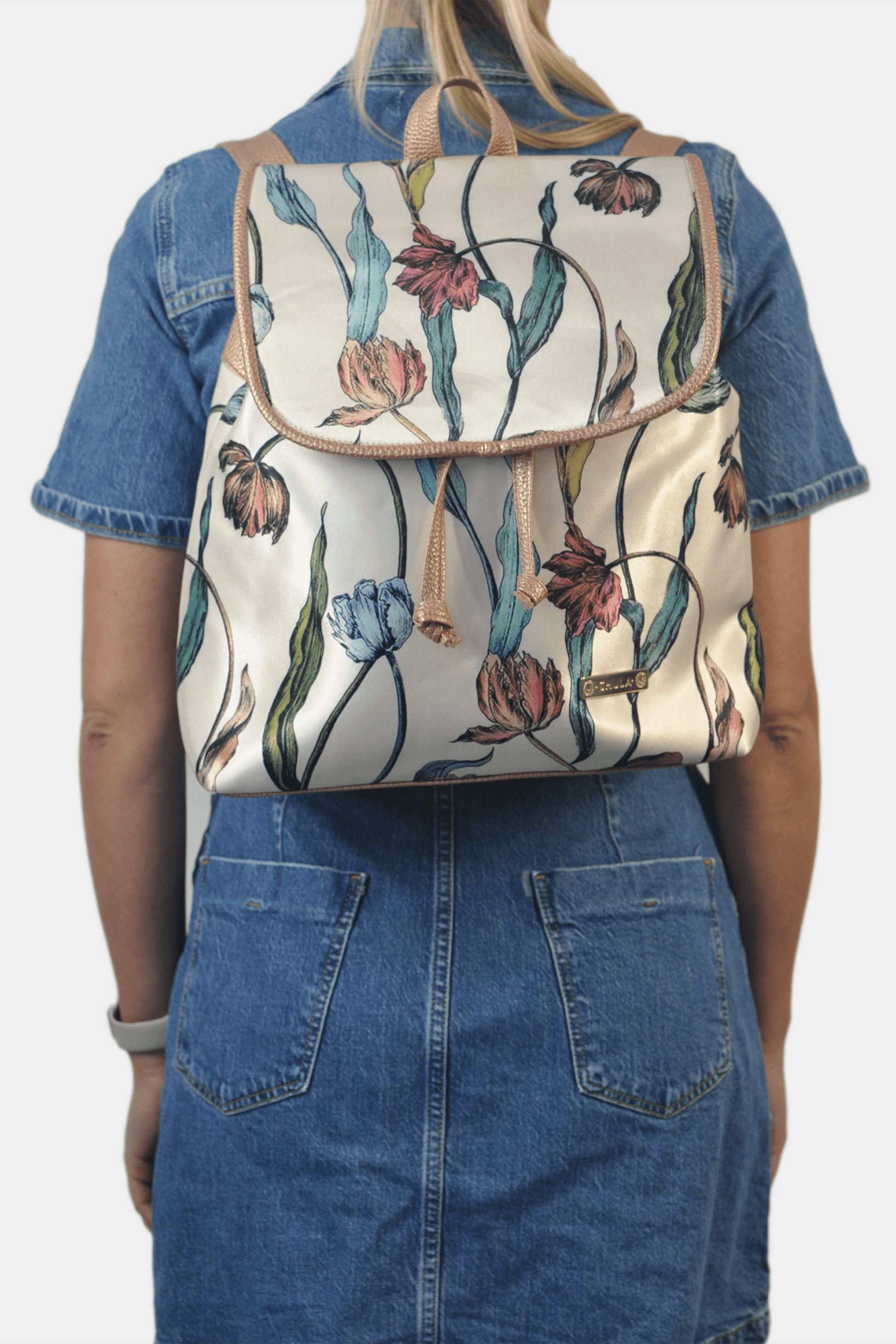 Mochila de Mujer grande BagPack Celine Flores Peonia | CHULA Tulum - CHULA Tulum