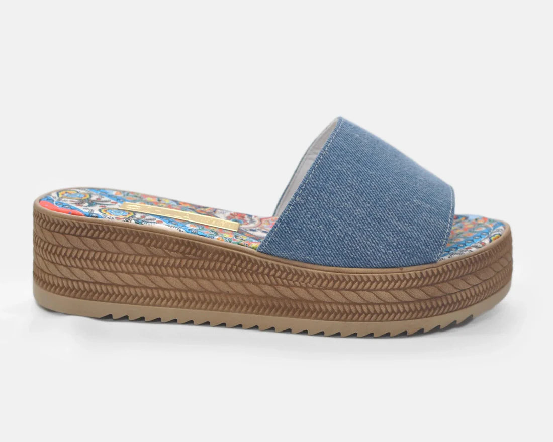 Denim Platform Sandals
