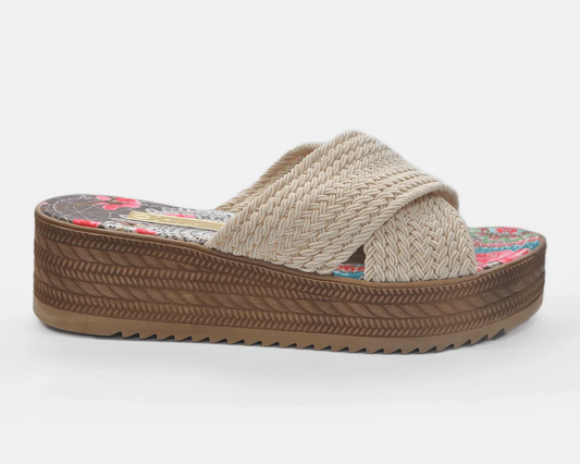 Plataformas Tejido Hueso - Sandalias