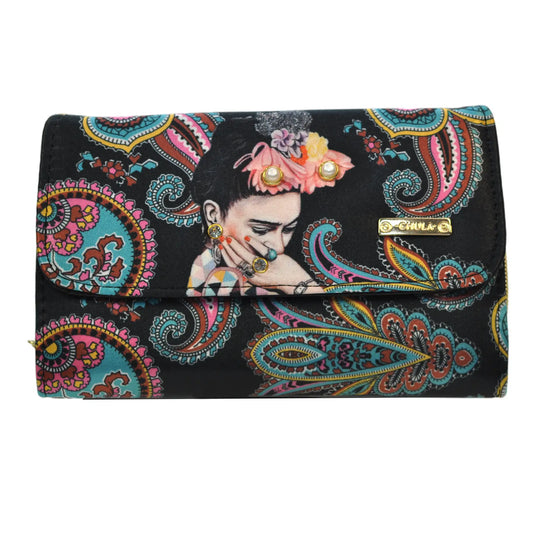 Billetera grande de Mujer Marie Frida Kahlo Multicolor | CHULA Tulum