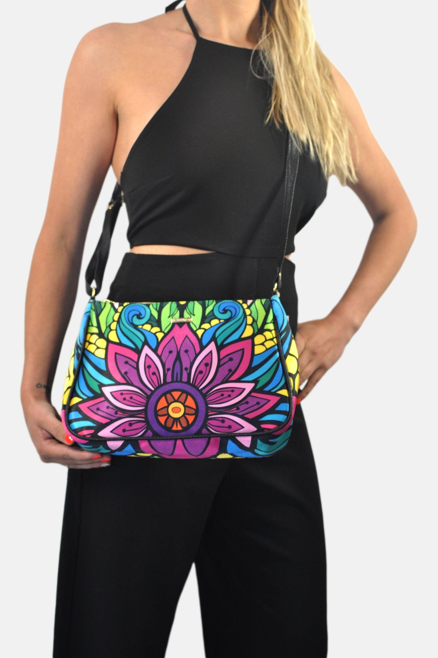 Bolso bandolera mediano Iliana Shoulder Giselle Punto azul | CHULA Tulum - CHULA Tulum