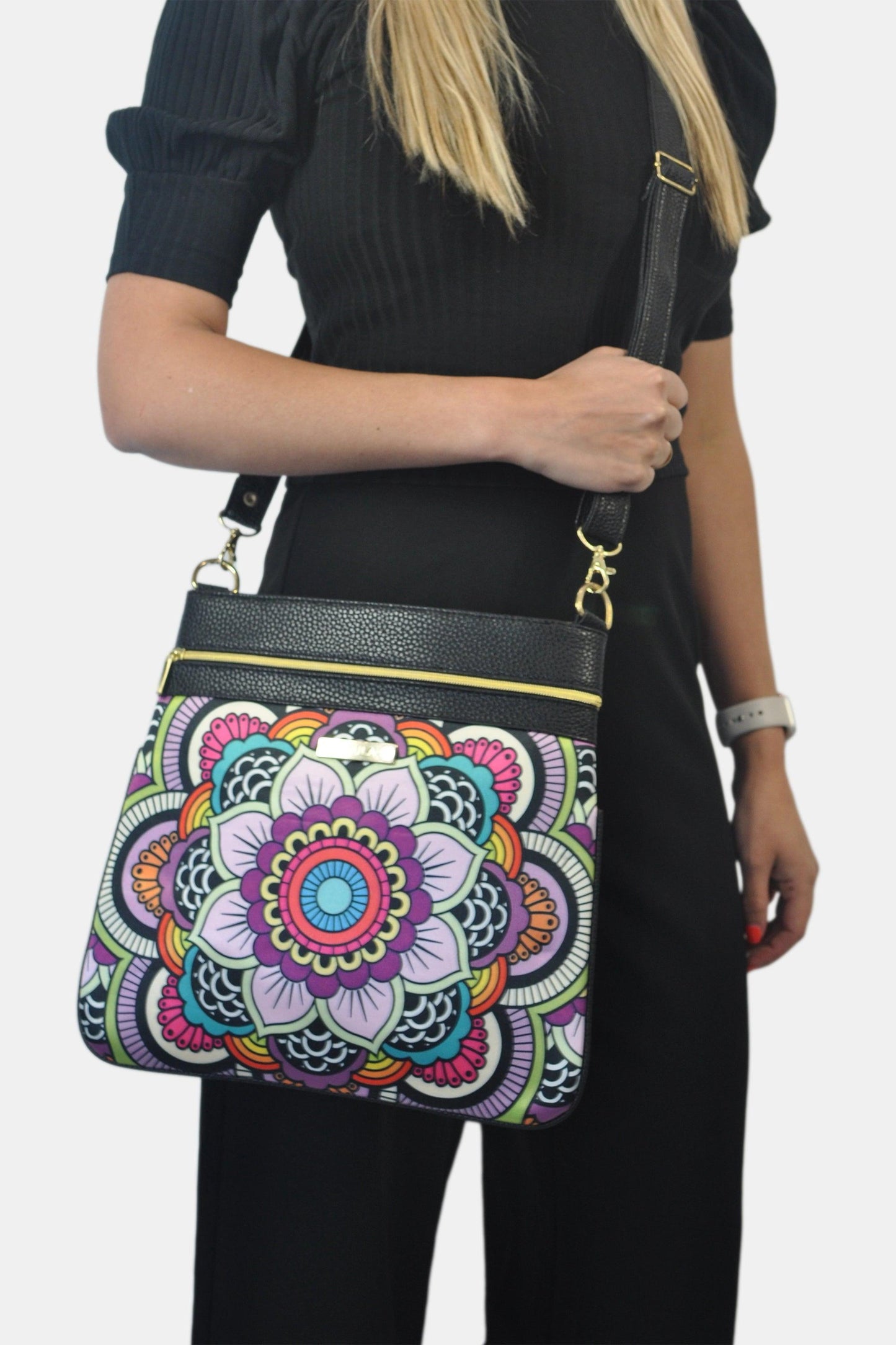 Bolso Bandolera mediano LIA Shoulder Mandala Arcoíris | CHULA Tulum - CHULA Tulum