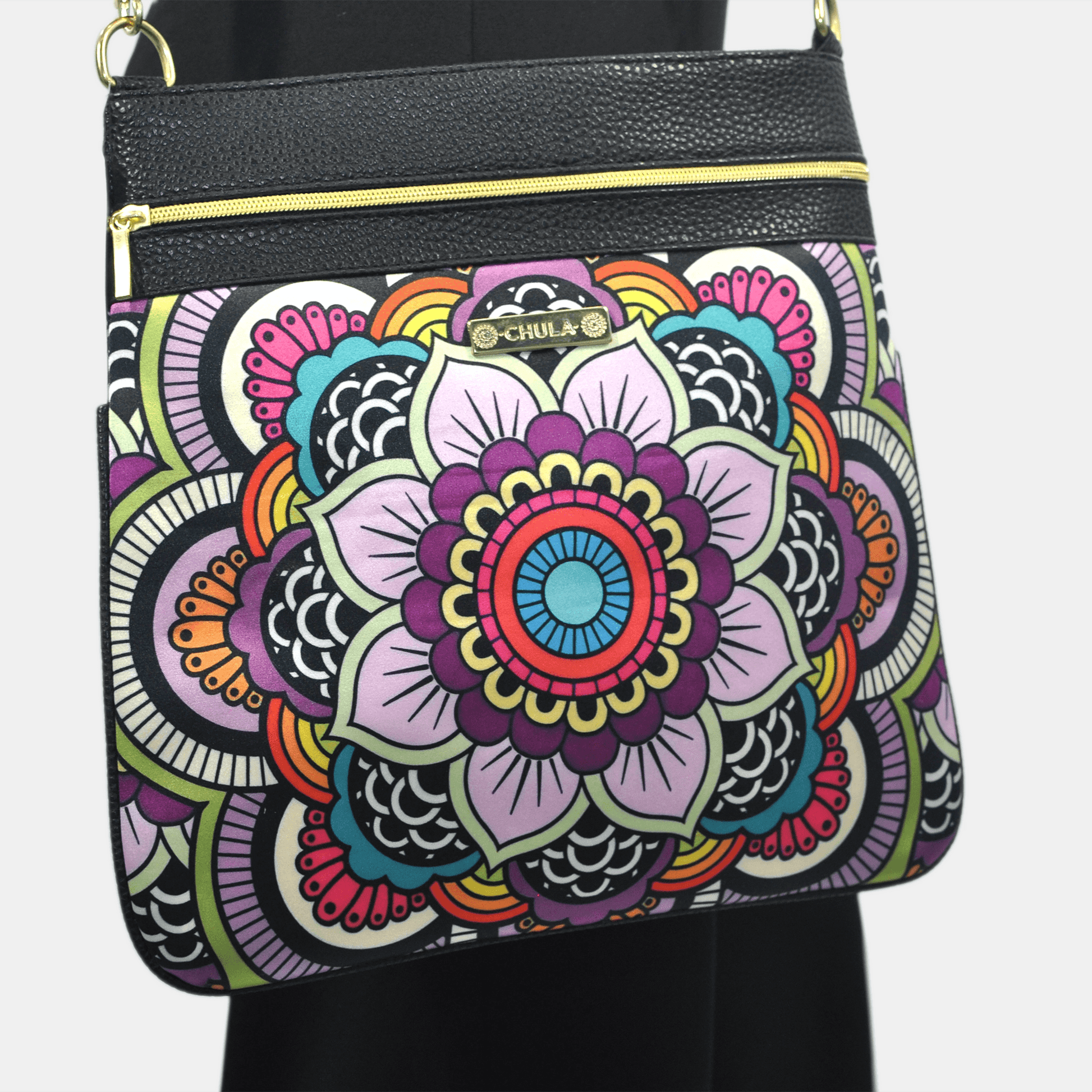 Bolso Bandolera mediano LIA Shoulder Mandala Arcoíris | CHULA Tulum - CHULA Tulum