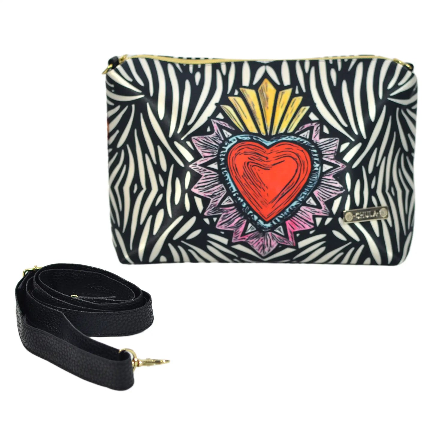 Bolso Bandolera Mediano Suzy Corazón Corona | CHULA Tulum