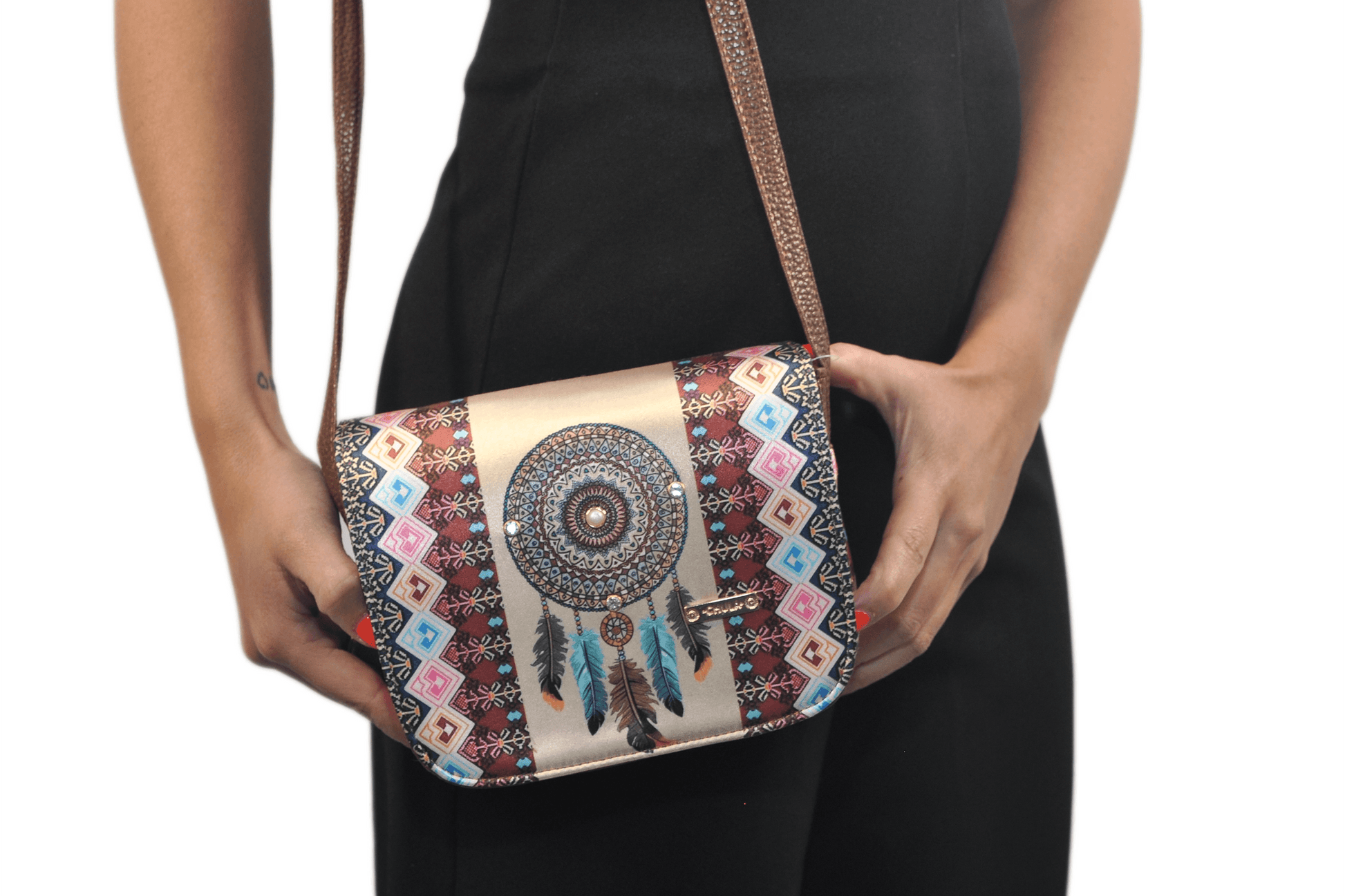 Bolso bandolera pequeño de mujer Julie Shoulder Atrapasueños Indigo | CHULA Tulum - CHULA Tulum