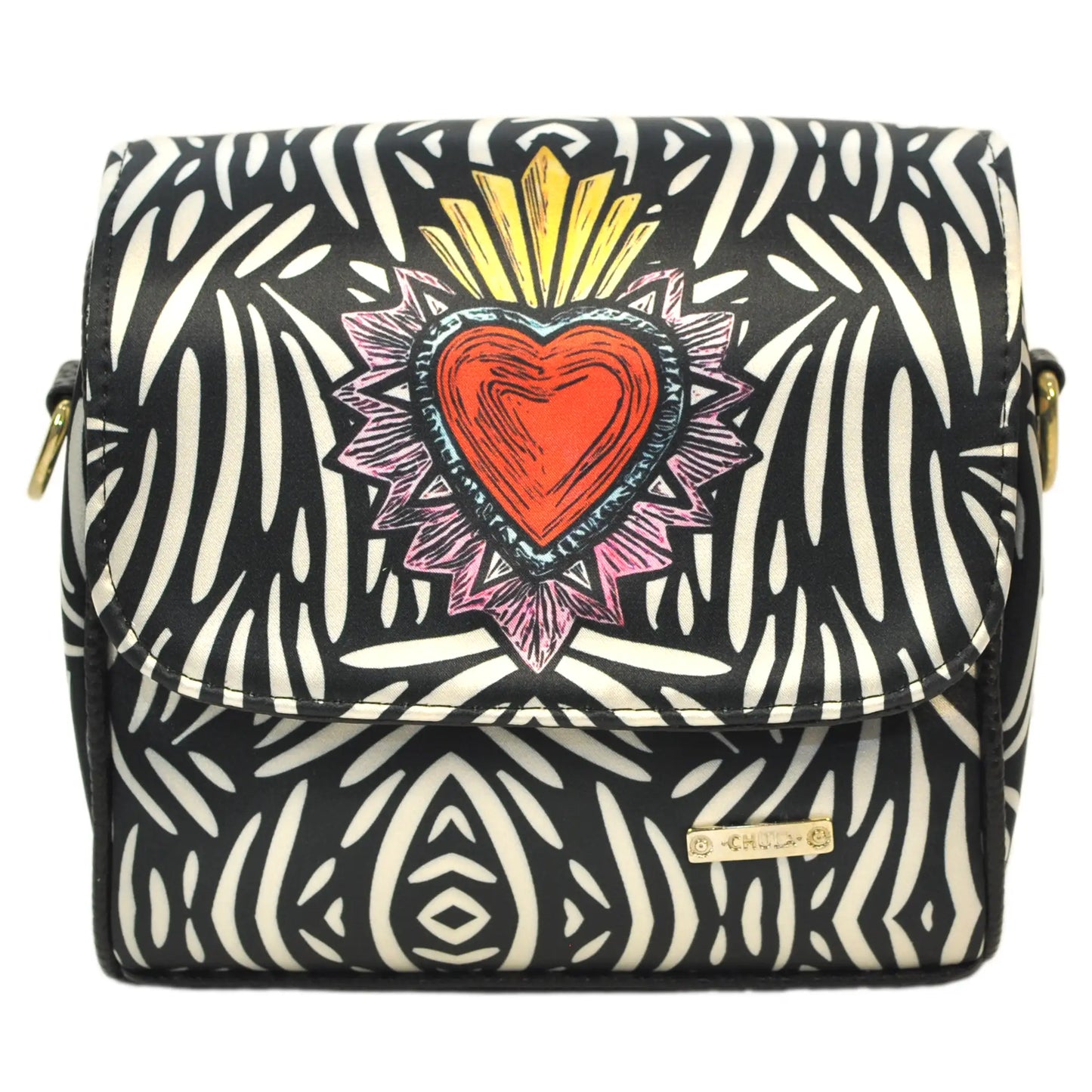 Bolso bandolera de mujer tamaño pequeño regalo original Mini Baúl Corazón Corona | CHULA Tulum