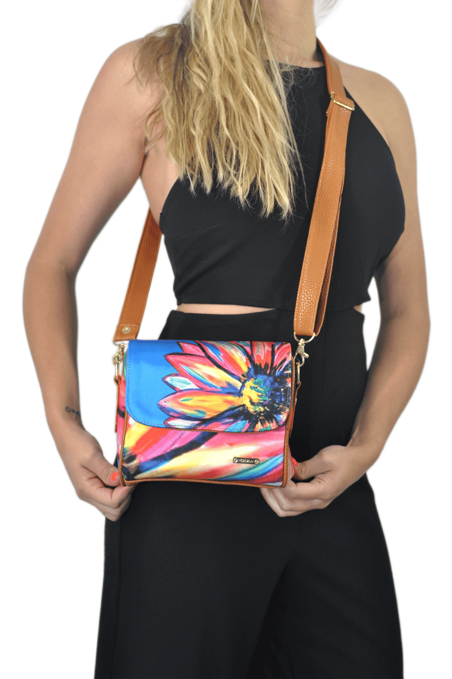 Bolso bandolera pequeño Mini Baúl Girasol Colorido | CHULA Tulum - CHULA Tulum