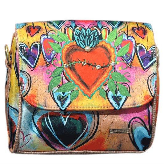 Bolso Bandolera pequeño Mini Baúl Pop Art Corazón | CHULA Tulum - CHULA Tulum