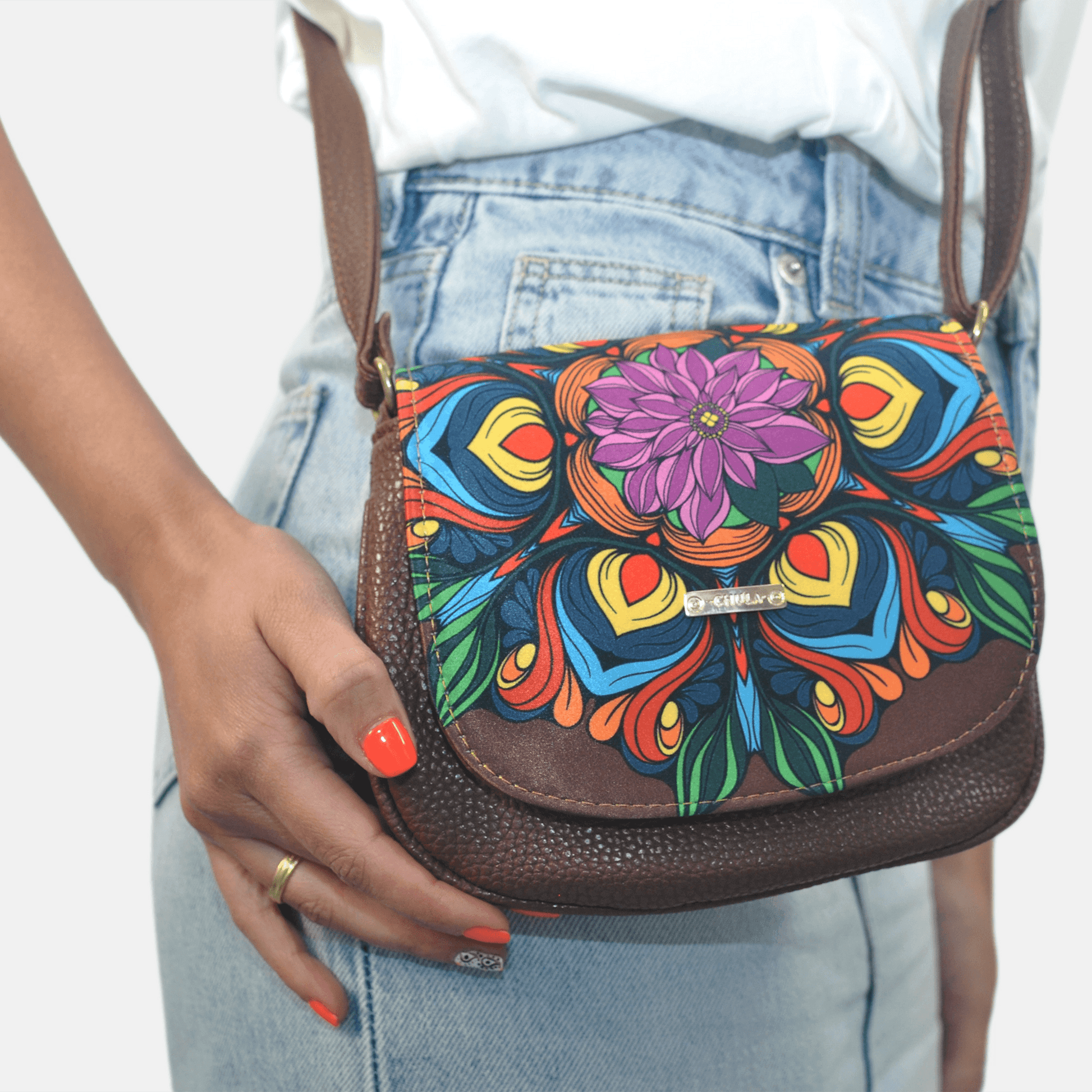 Bolso bandolera pequeño de mujer Iris Multicolor | CHULA Tulum - CHULA Tulum