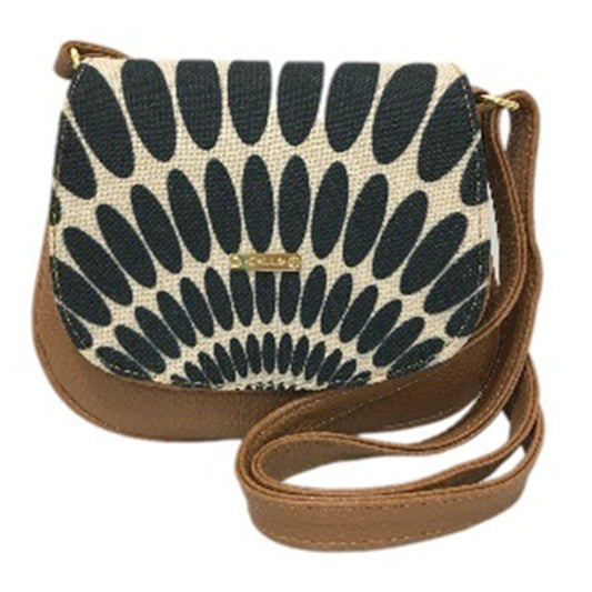 Bolso bandolera pequeño de mujer Iris Petalos negros | CHULA Tulum - CHULA Tulum