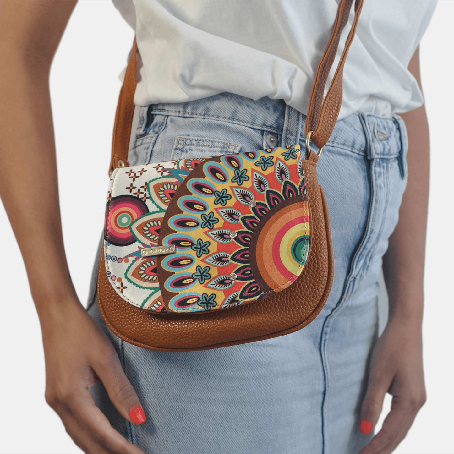 Bolso bandolera pequeño de mujer Iris Zenda multicolor | CHULA Tulum - CHULA Tulum