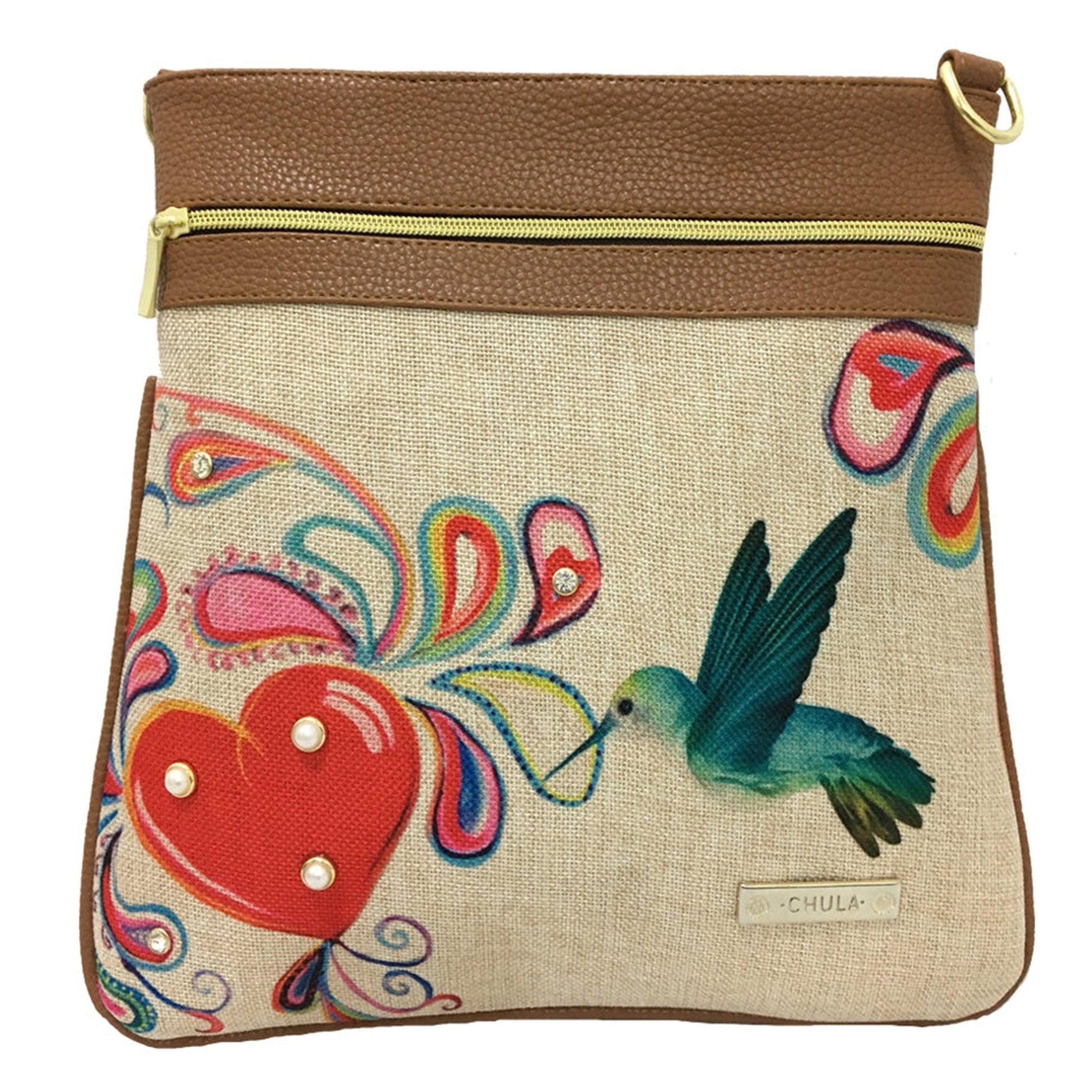 Bolso Bandolera mediano LIA Shoulder Colibrí con Gotas | CHULA Tulum - CHULA Tulum