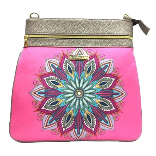 Bolso Bandolera mediano LIA Shoulder Mandala Rosa | CHULA Tulum - CHULA Tulum