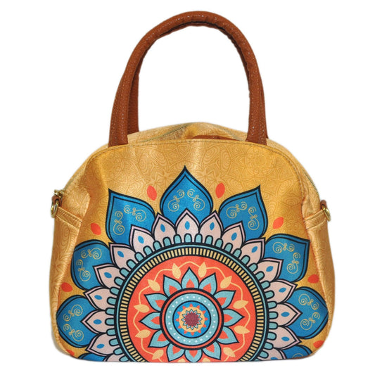 Bolso de mano y Bandolera mediano Milly Mandala Dorada | CHULA Tulum - CHULA Tulum