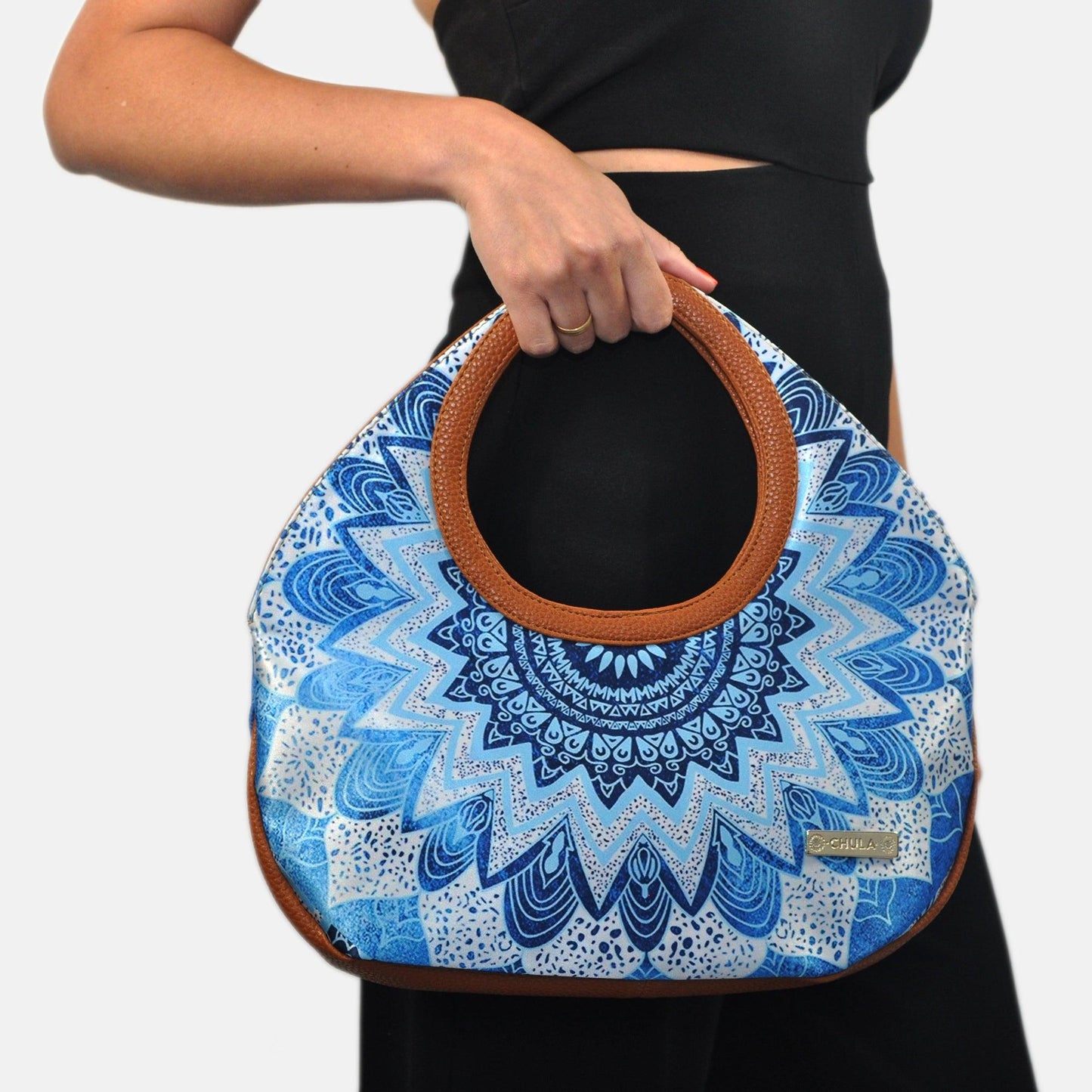 Bolso de mano mediano Mini Nicole Mandala Azul | CHULA Tulum - CHULA Tulum