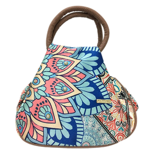 Bolso de mano y Bandolera mediano Monique Mandala Turquesa | CHULA Tulum - CHULA Tulum