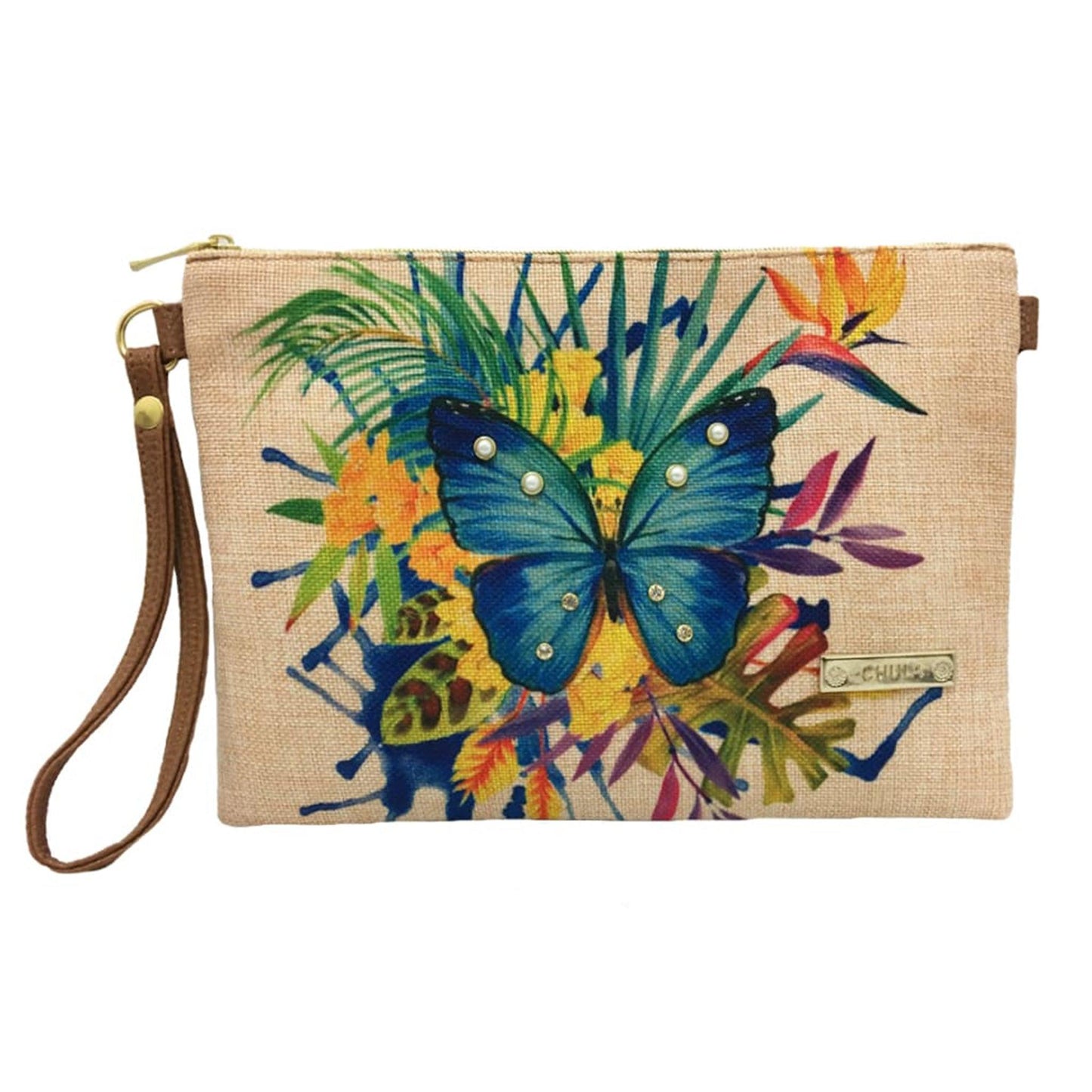 Bolso de Mano y Bandolera Pequeño Clutch Mariposa jardín | CHULA Tulum - CHULA Tulum