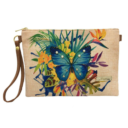 Bolso de Mano y Bandolera Pequeño Clutch Mariposa jardín | CHULA Tulum - CHULA Tulum