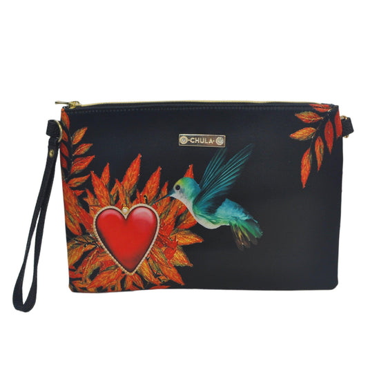 Bolso de mano y Bandolera pequeño Clutch Colibrí Corazón | CHULA Tulum - CHULA Tulum