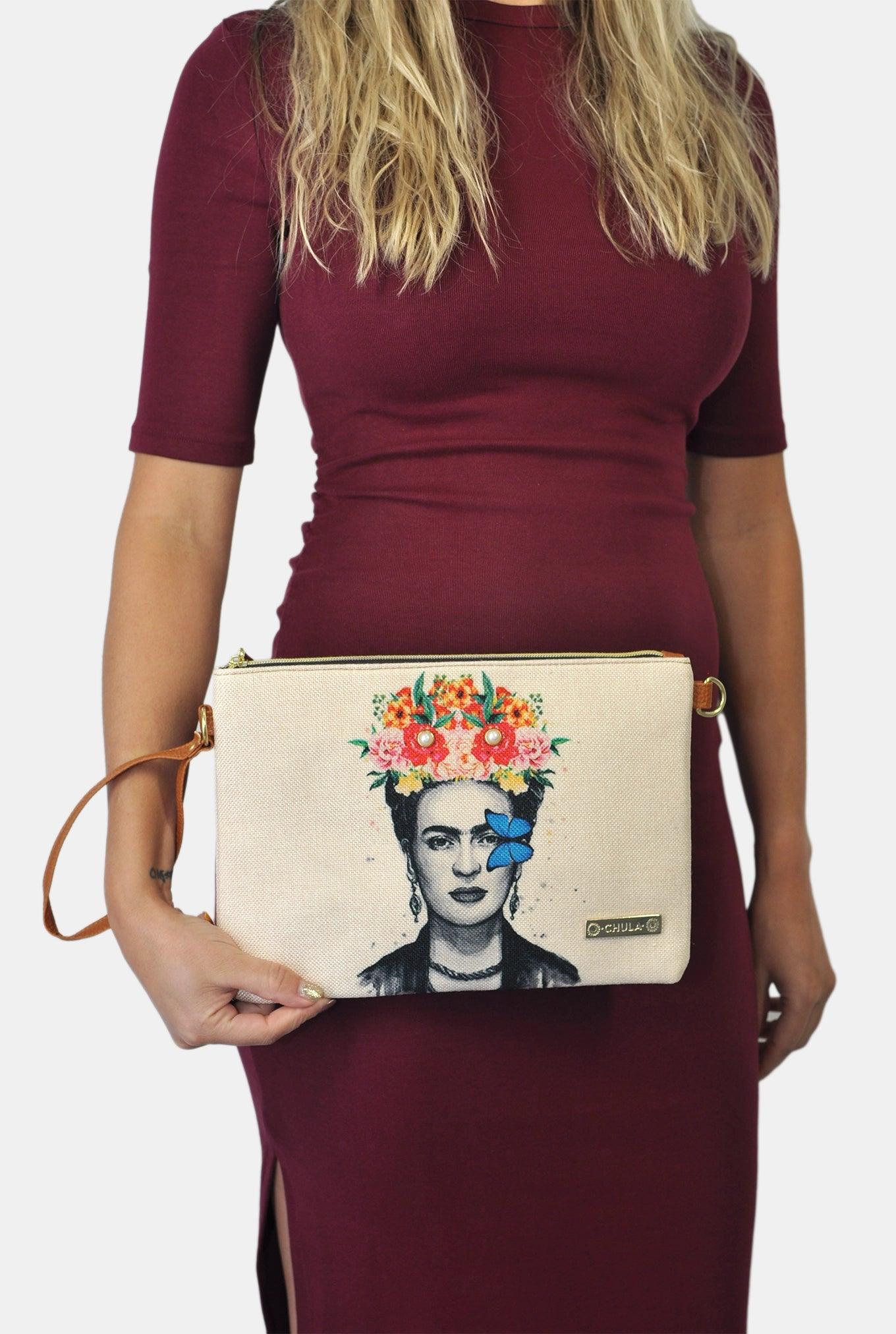 Bolso de Mano y Bandolera Pequeño Clutch Frida Mariposa | CHULA Tulum - CHULA Tulum