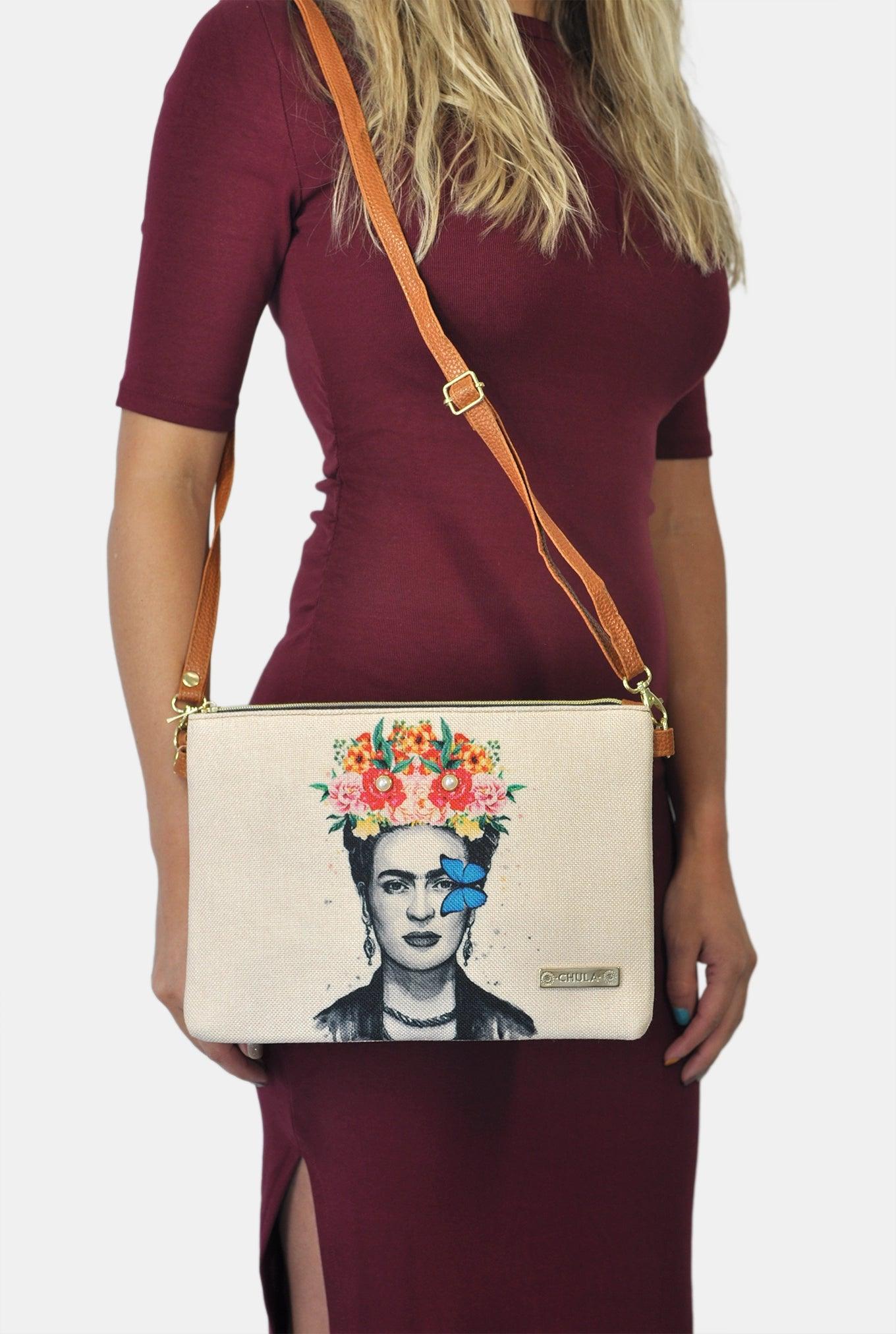 Bolso de Mano y Bandolera Pequeño Clutch Frida Mariposa | CHULA Tulum - CHULA Tulum