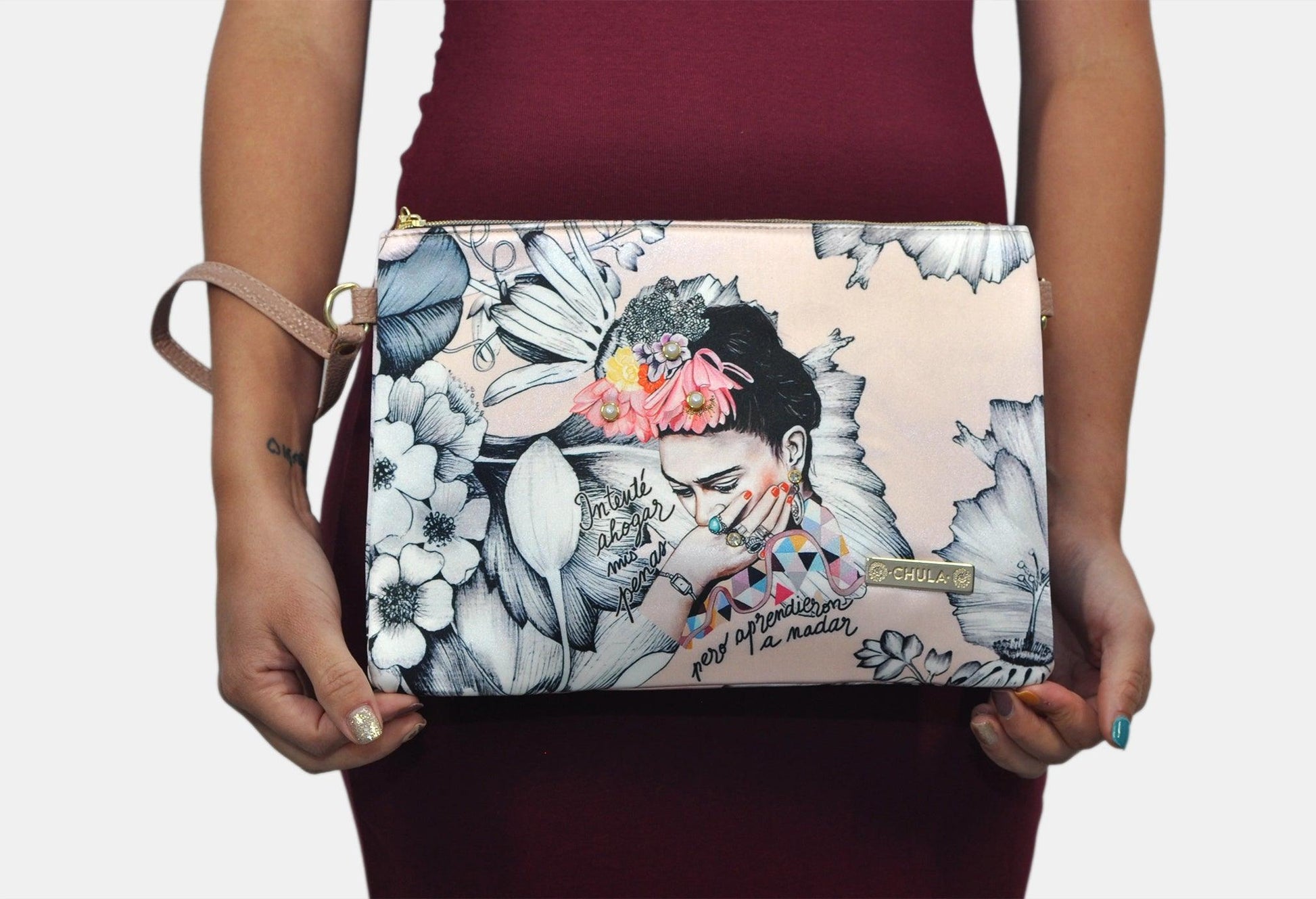 Bolso de mano y Bandolera pequeño Clutch Frida Romance | CHULA Tulum - CHULA Tulum