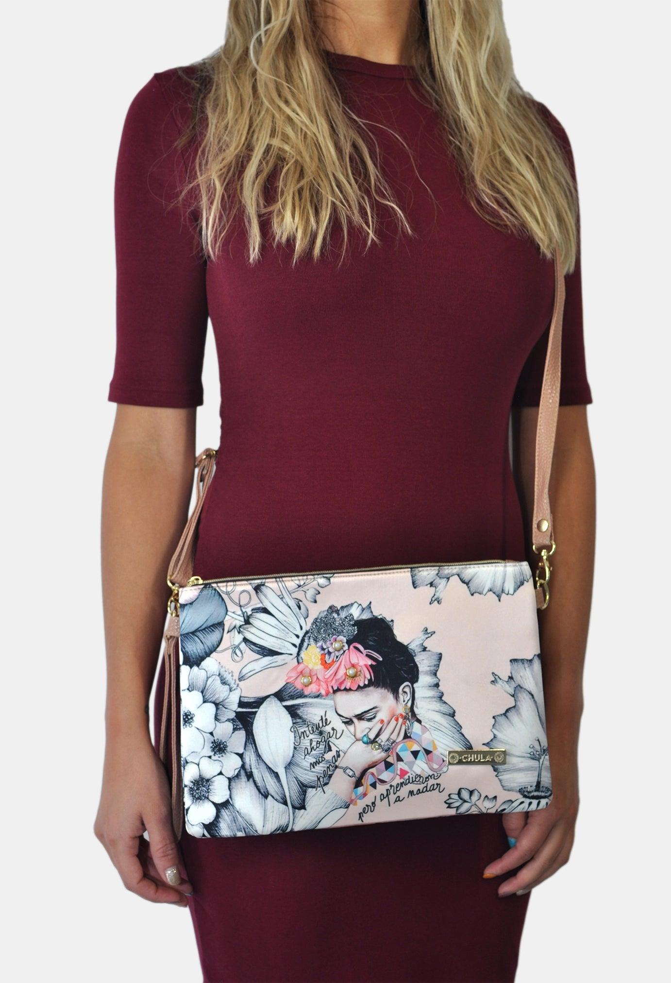 Bolso de mano y Bandolera pequeño Clutch Frida Romance | CHULA Tulum - CHULA Tulum