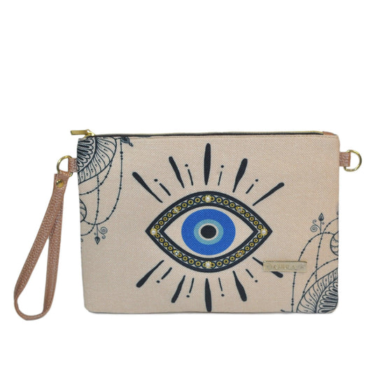 Bolso de Mano y Bandolera Pequeño Clutch Ojo Turco | CHULA Tulum - CHULA Tulum