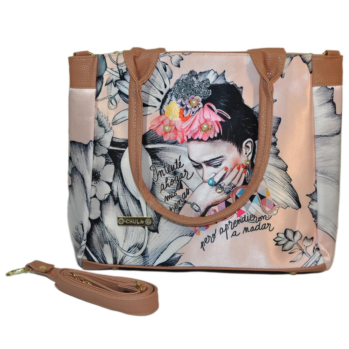 Bolso de hombro y bandolera grande de mujer Angie Frida Romance | CHULA Tulum - CHULA Tulum