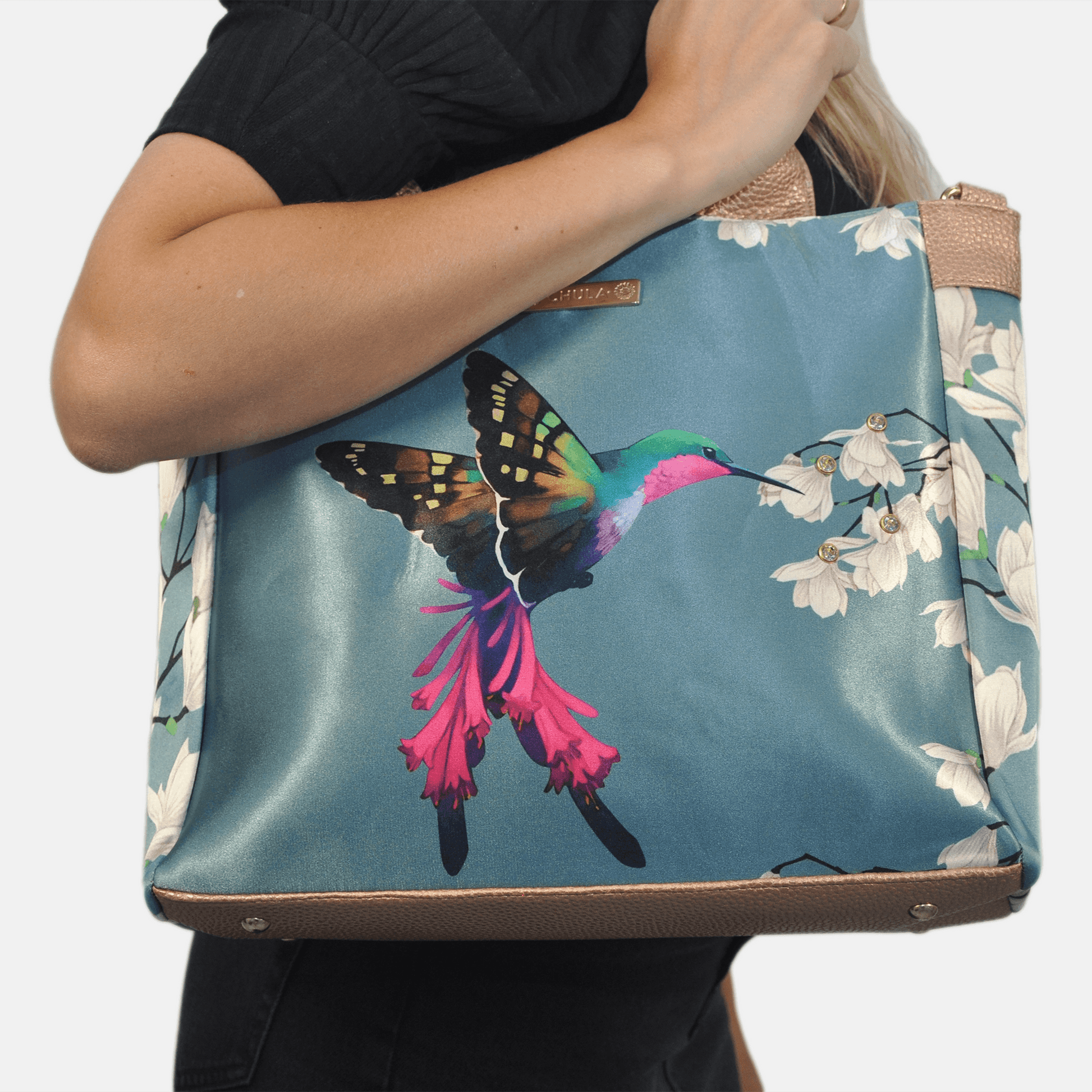 Bolso de hombro y bandolera grande de mujer Angie Colibrí | CHULA Tulum - CHULA Tulum