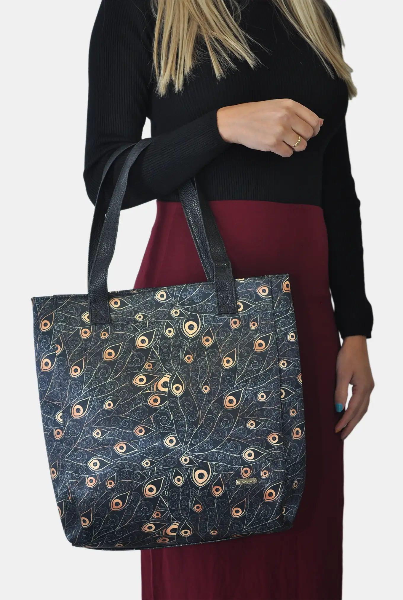 Bolso de mujer Shopper grande Opal Tote Peacock Golden | CHULA Tulum - CHULA Tulum