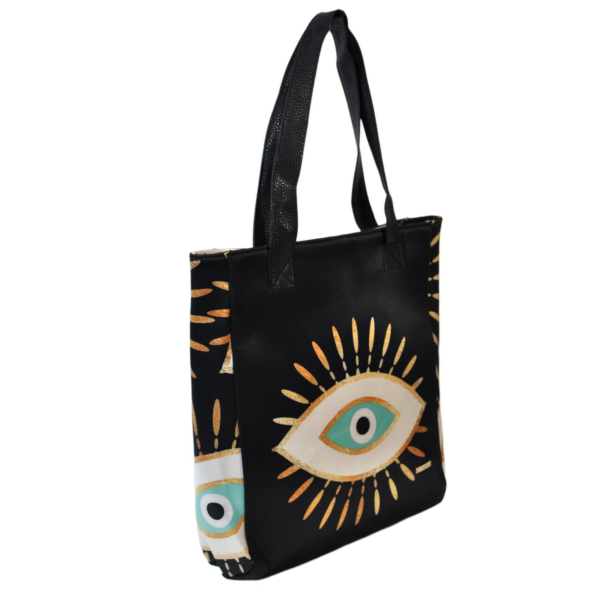 Bolso de Mujer Shopper Grande Opal Tote Ojo Turco Dorado | CHULA Tulum - CHULA Tulum