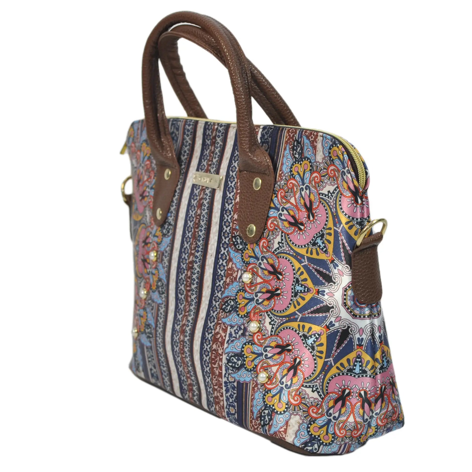 Bolso de mano y bandolera grande Lucia Mandala Fancy | CHULA Tulum