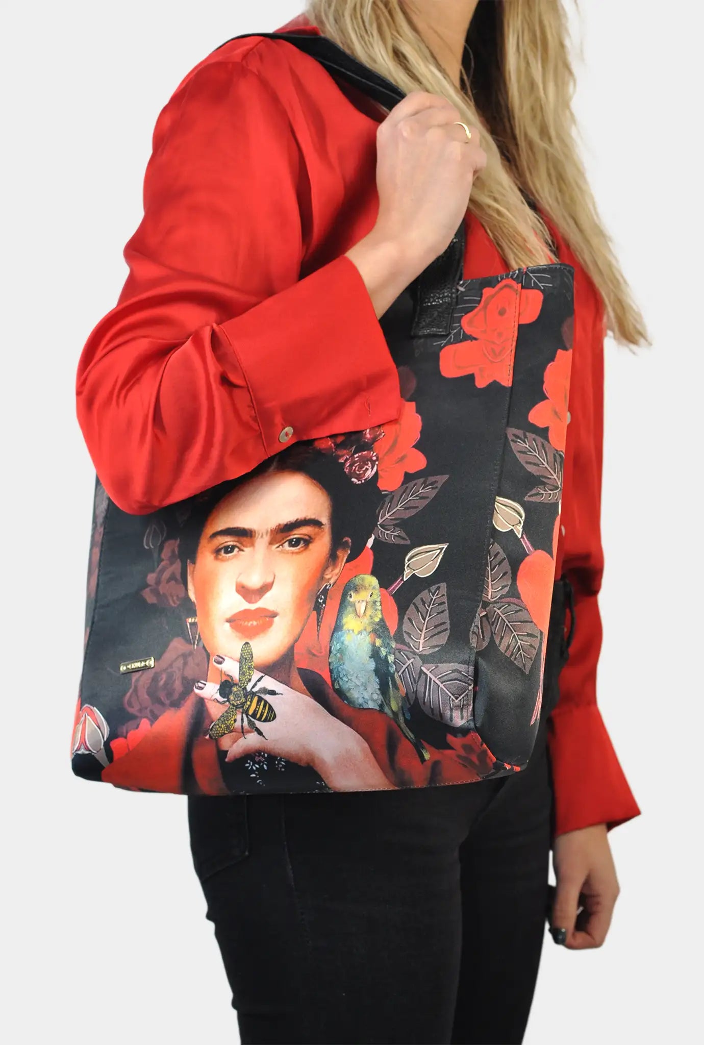 Bolso de Mujer Shopper Grande Opal Tote Frida Kahlo Red Bee | CHULA Tulum