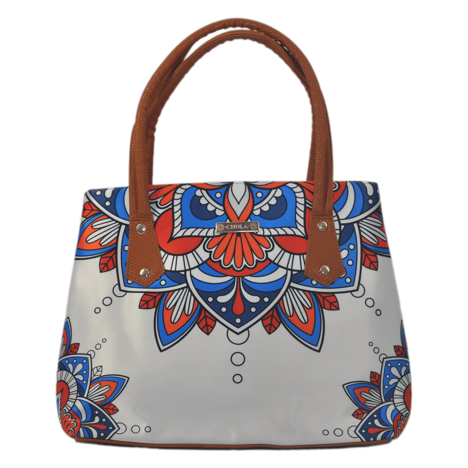 Bolso de hombro Shopper Tote de mujer Pupe Mándala Blanca | CHULA Tulum - CHULA Tulum