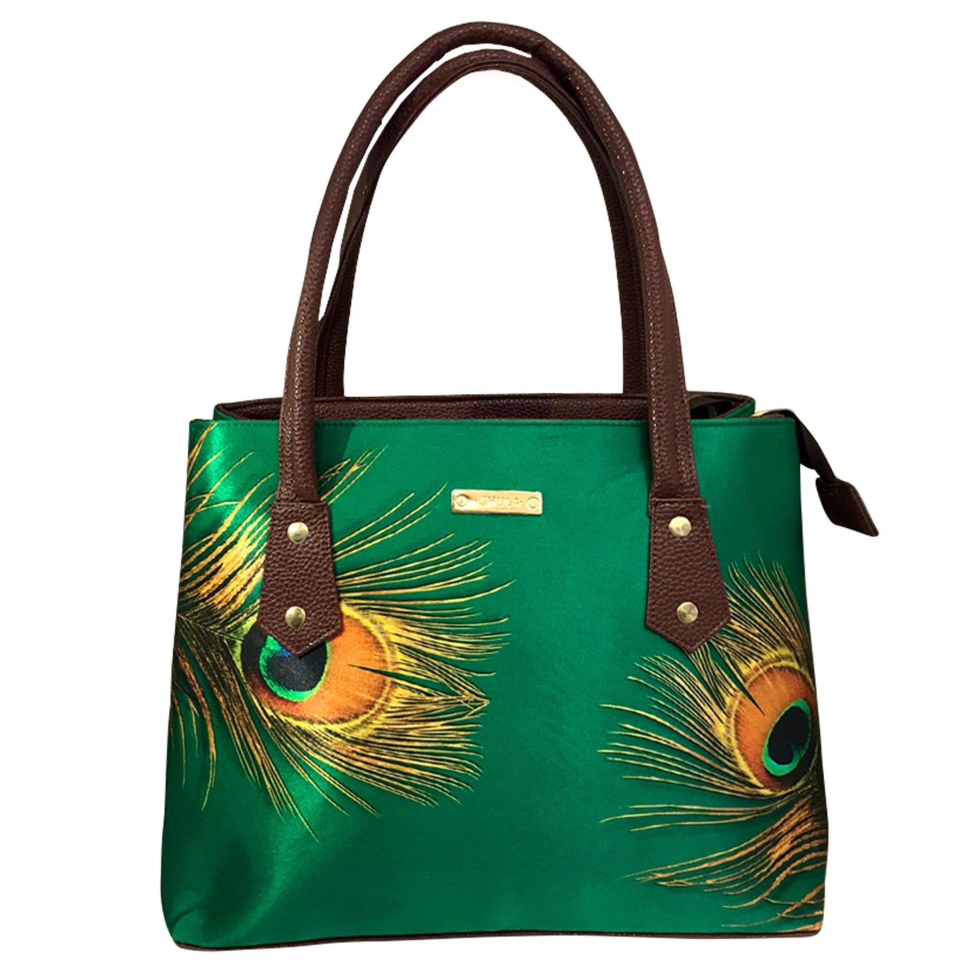 Bolso de hombro y mano Shopper Tote de mujer Pupe Pavo Real Verde | CHULA Tulum - CHULA Tulum