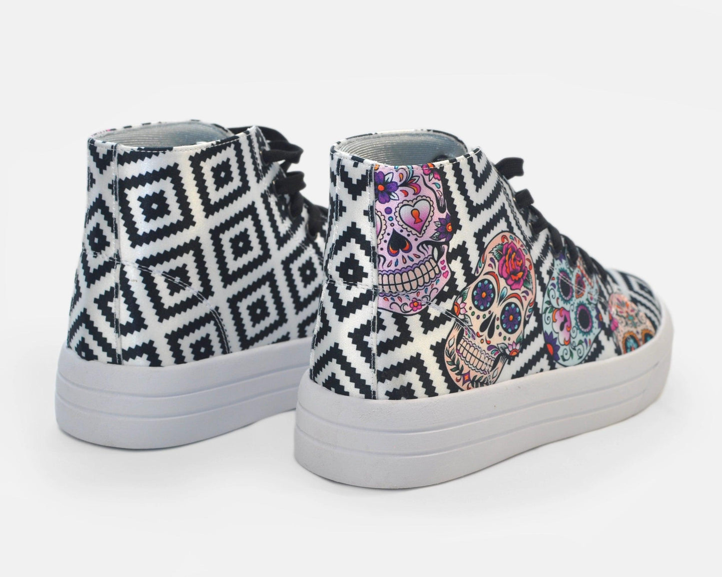 Botas Urbanas de Mujer Skull Party Calaveras - Moda Sostenible | CHULA Tulum - CHULA Tulum