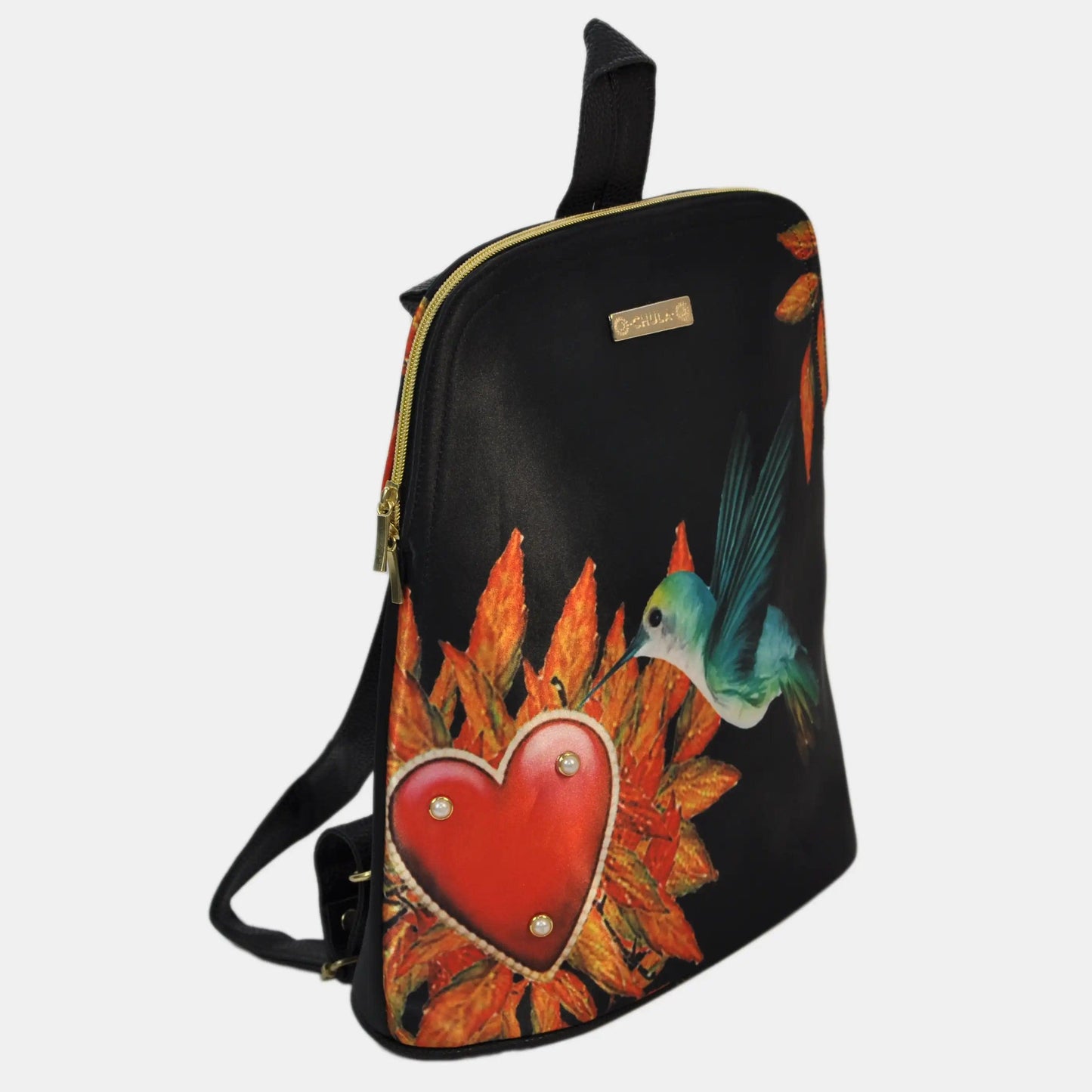 Mochila de Mujer y Bolso de hombro grande BagPack Colibri Maya Corazón | CHULA Tulum - CHULA Tulum