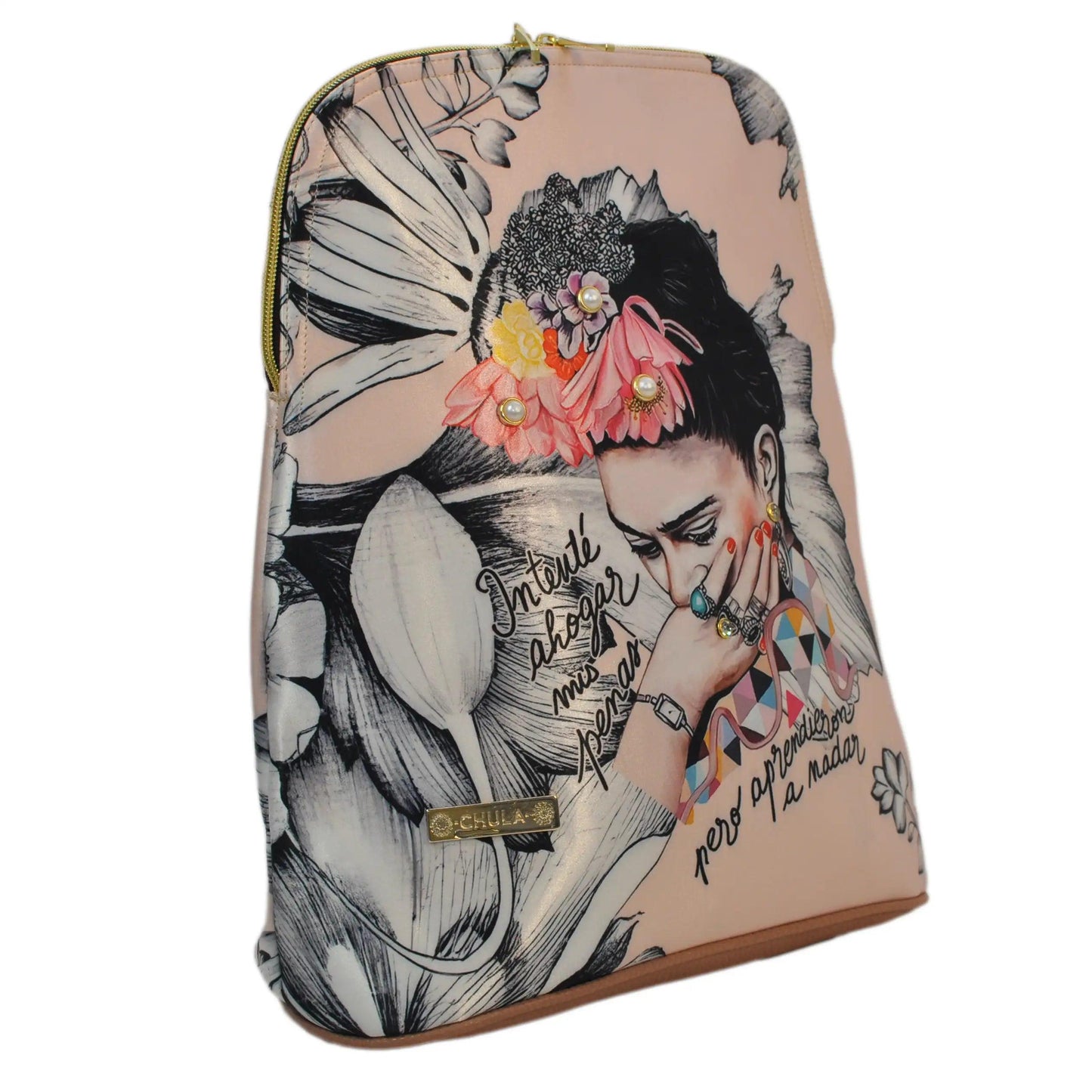 Mochila de Mujer y Bolso de Hombro Grande BagPack Frida Kahlo Romance | CHULA Tulum - CHULA Tulum