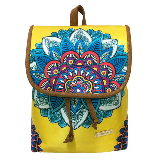 Mochila de Mujer grande BagPack Celine Mandala Amarilla | CHULA Tulum - CHULA Tulum