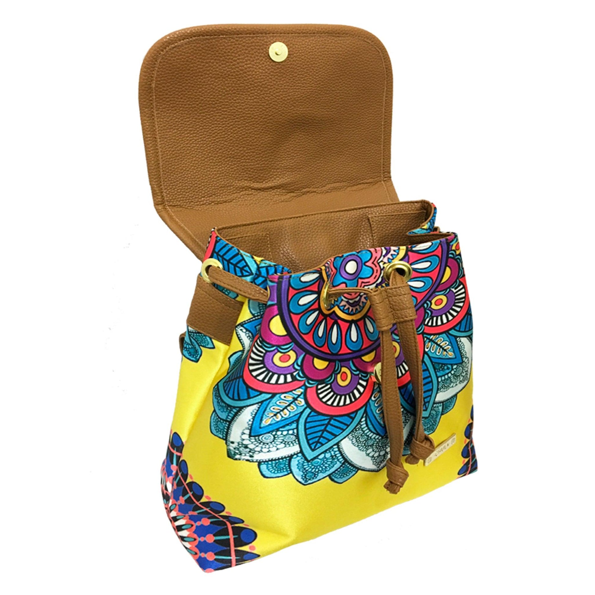 Mochila de Mujer grande BagPack Celine Mandala Amarilla | CHULA Tulum - CHULA Tulum