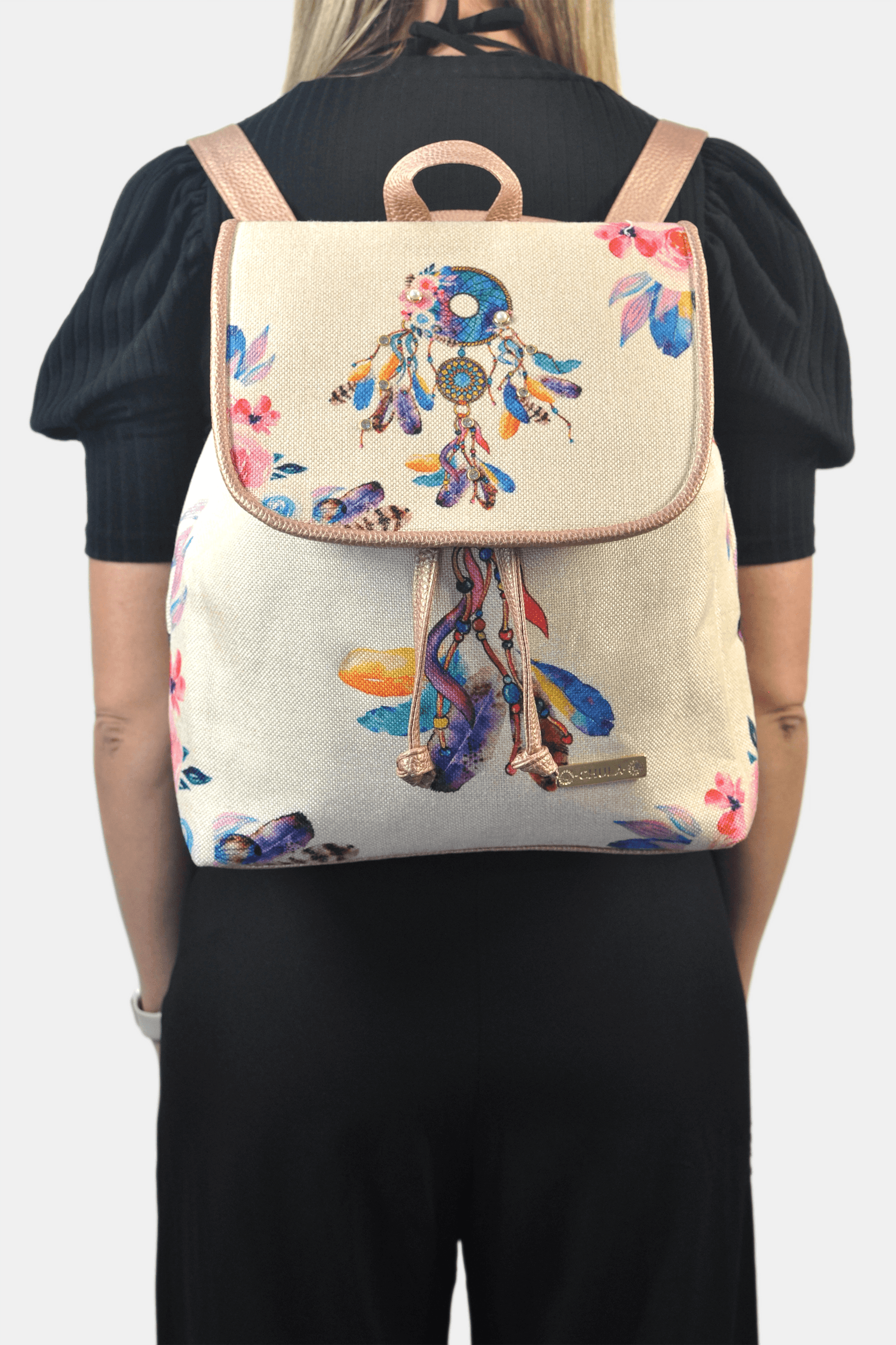 Mochila de Mujer grande BagPack Celine Atrapasueños | CHULA Tulum - CHULA Tulum