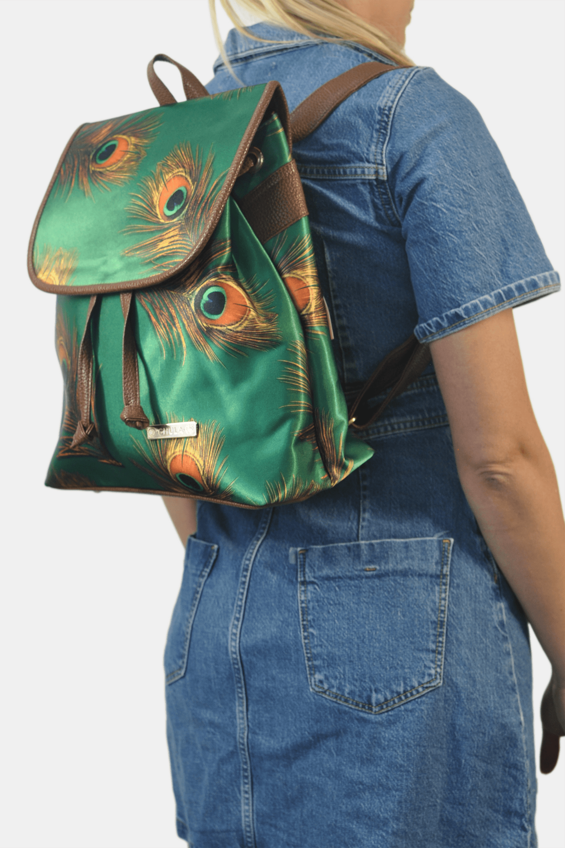 Mochila de Mujer grande BagPack Celine Verde Pavo Real | CHULA Tulum - CHULA Tulum