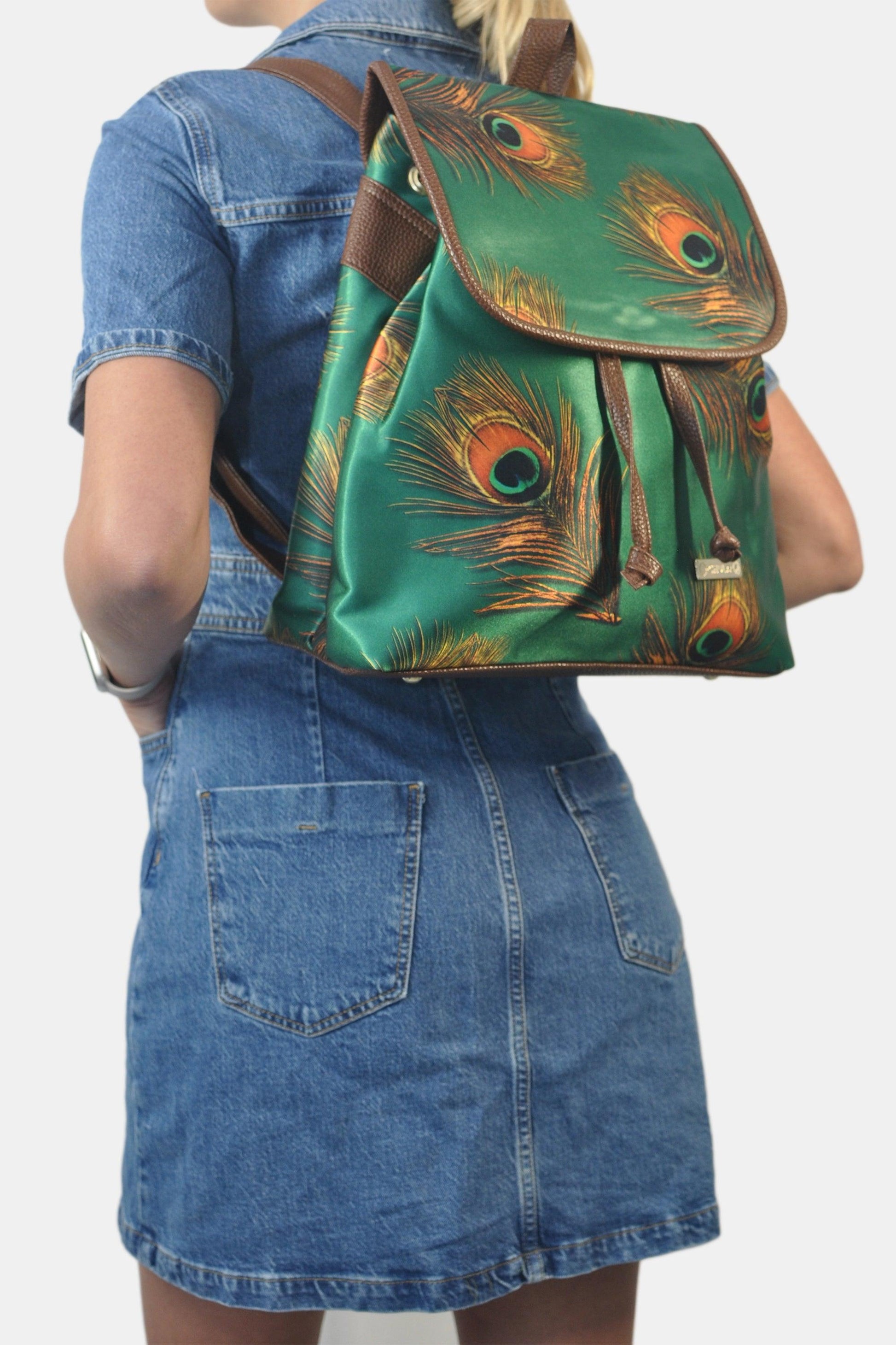 Mochila de Mujer grande BagPack Celine Verde Pavo Real | CHULA Tulum - CHULA Tulum