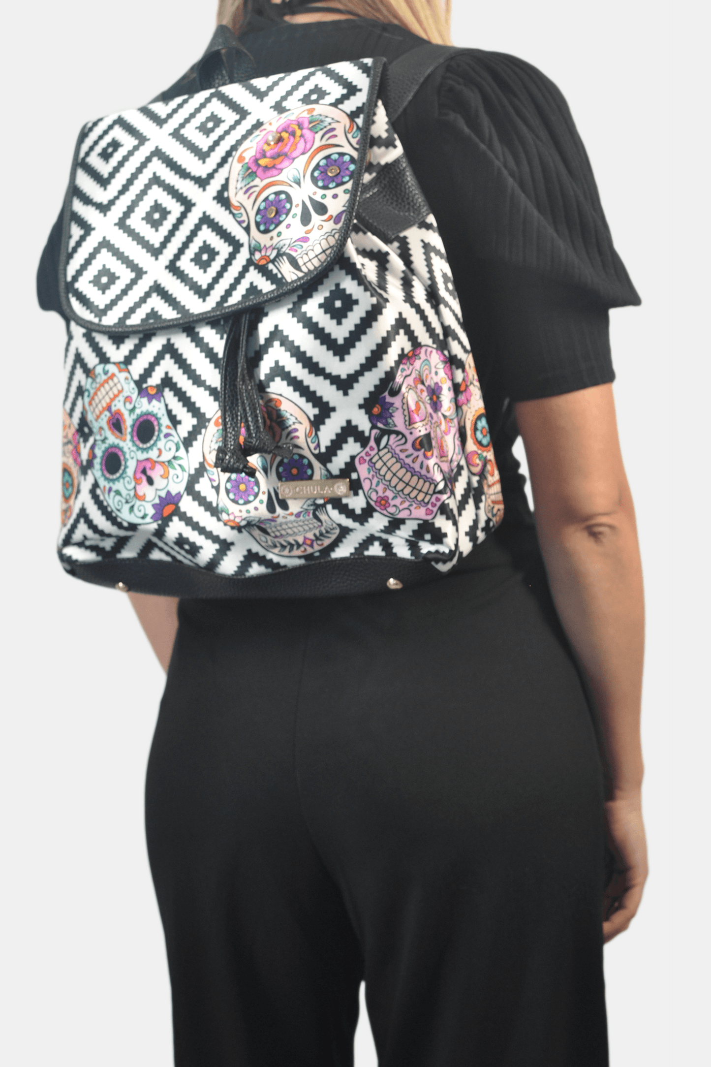 Mochila de Mujer grande BagPack Celine con Calaveras | CHULA Tulum - CHULA Tulum