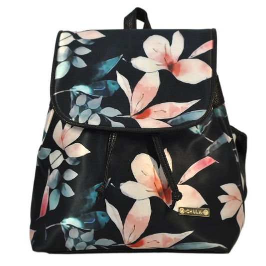 Mochila de Mujer grande BagPack Celine Flor Negro Beige | CHULA Tulum