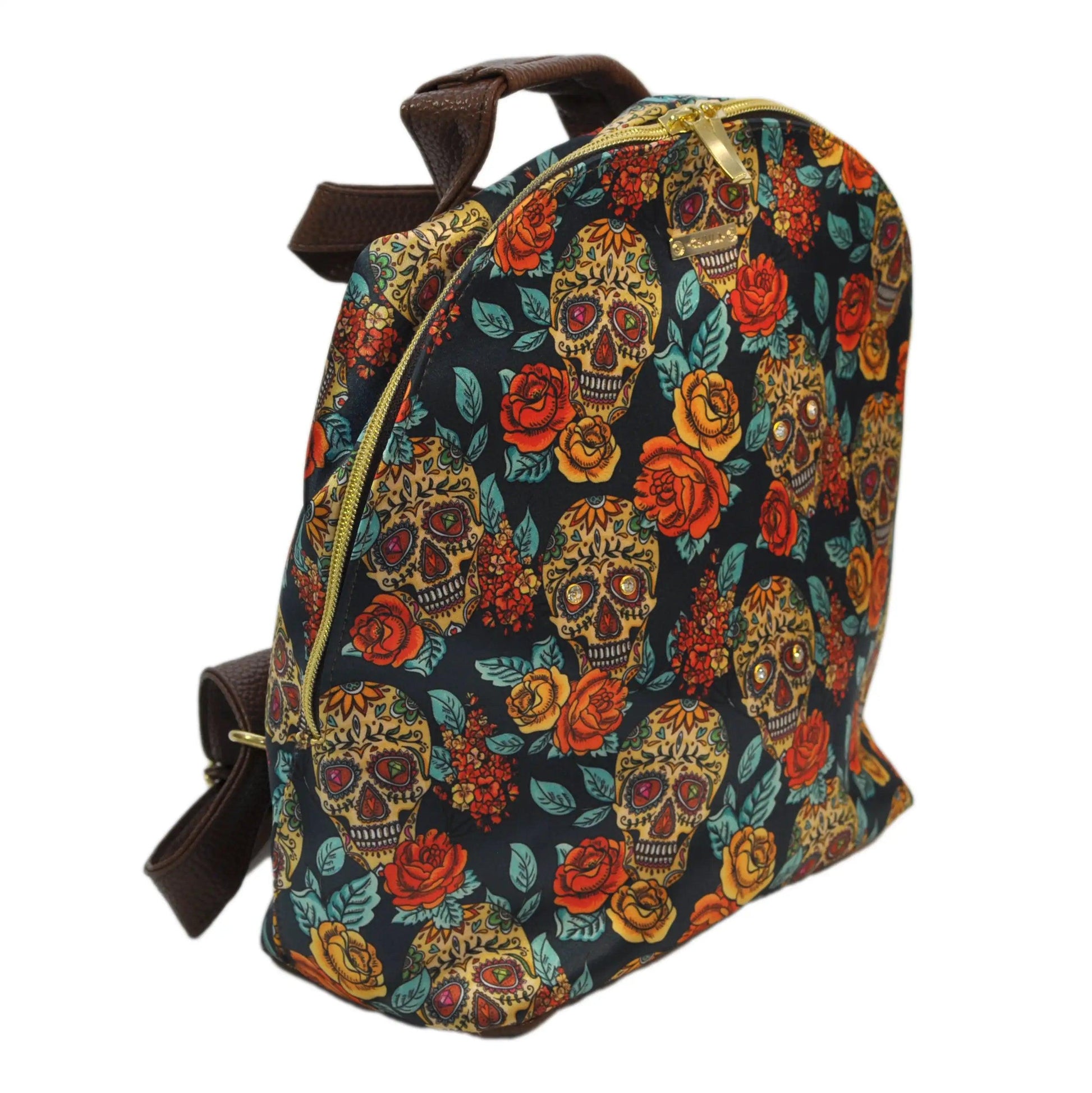 Mochila Pequeña de Mujer con Calaveras y Bolso de Hombro Mini Backpack | CHULA Tulum - CHULA Tulum